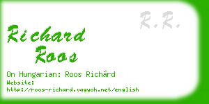 richard roos business card