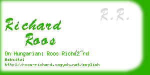 richard roos business card